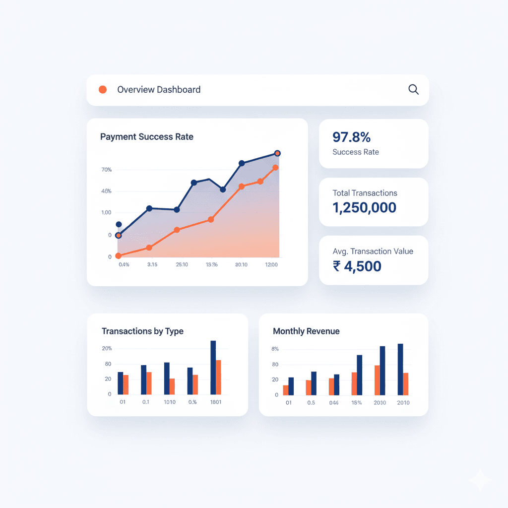 Card payment success rate analytics dashboard