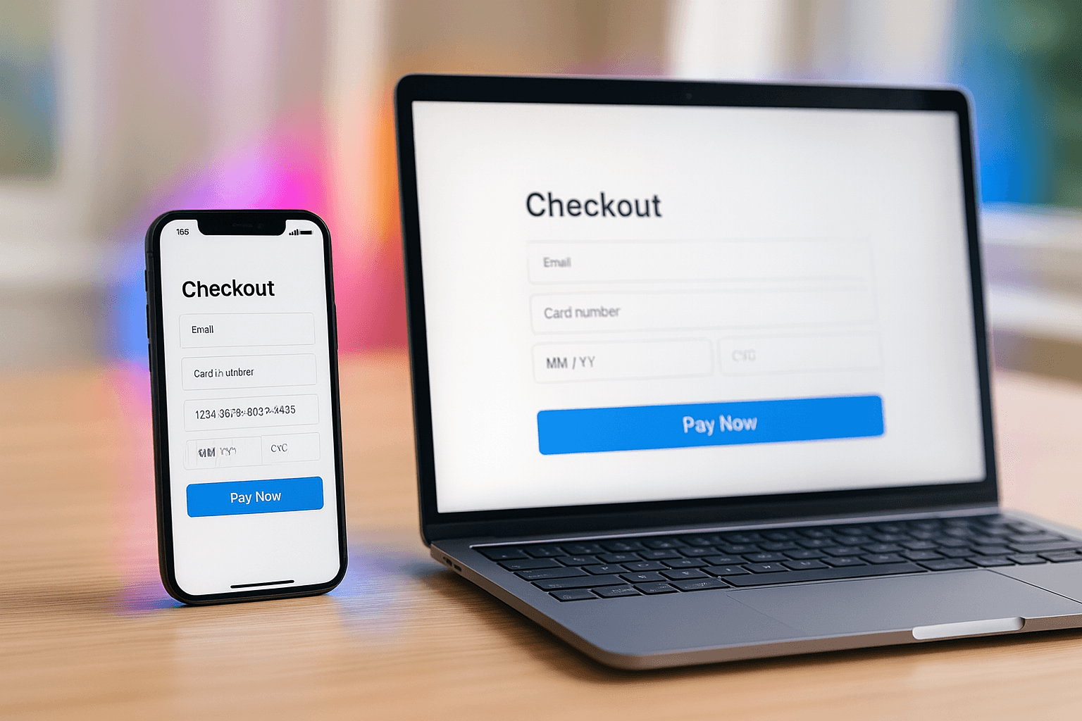 Customer using InstiFi Web Checkout on mobile and desktop